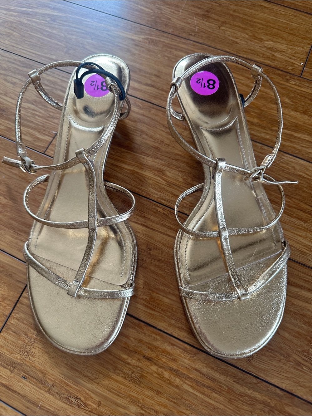 Zara Gold Strappy Women's Sandals. Brand new.